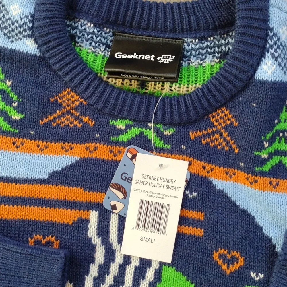 Hungry Gamer Holiday Christmas Sweater Geeknet Size Small NWT - Picture 4 of 10